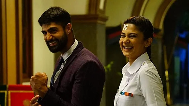 Tanuj Virwani and Jennifer Winget in a still from <i>Code M.</i>