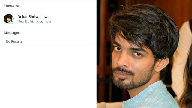 Left: Truecaller showed Onkar’s photo. Right: Same photo available on his Facebook profile.