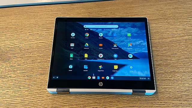You can use this Chromebook either like a laptop or a tablet.