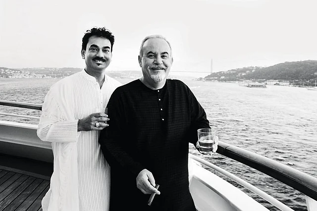 Wendell Rodricks with partner Jerome.