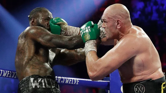 The two fighters are under contract for a third fight, though Wilder (right) could opt out of it as the loser. 
