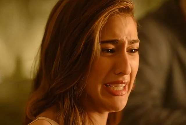 Sara Ali Khan’s meme-worthy still from the trailer.