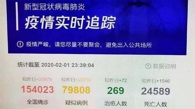 Screenshot of Tencent’s tracking tool on 1 February.