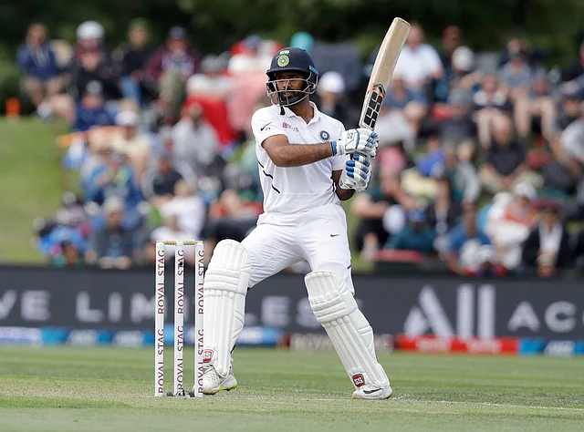 India’s Hanuma Vihari bats during play on day one of the second cricket test between New Zealand and India at Hagley Oval in Christchurch.