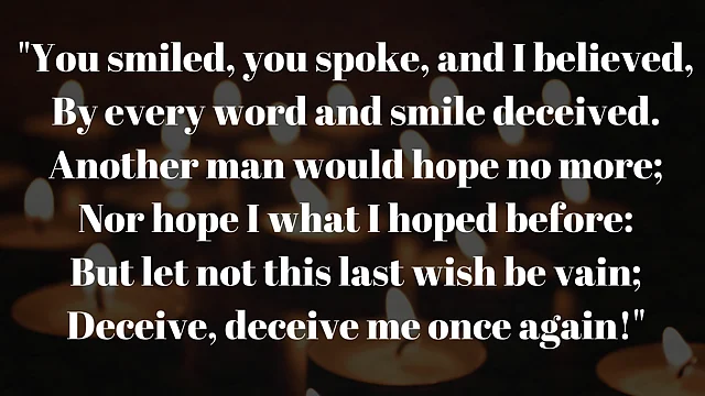 You Smiled, You Spoke, and I Believed