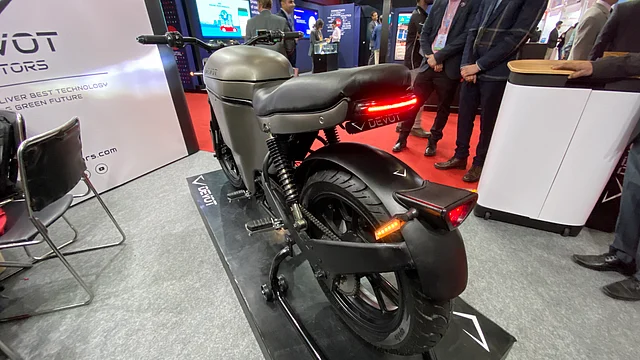 Rear profile of the bike.