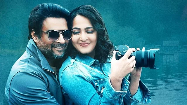 R Madhavan and Anushka Shetty in <i>Nishabdham.</i>
