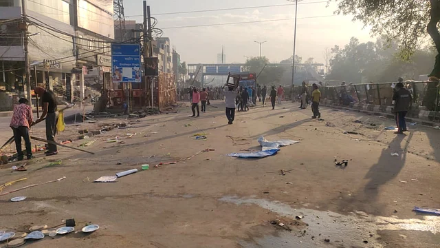 Scene from the protest site.