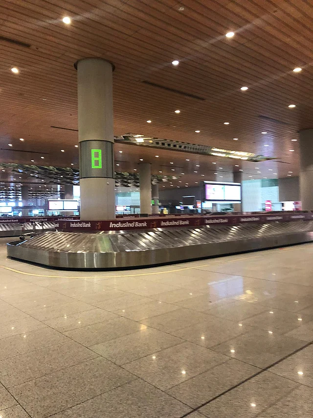 Empty Mumbai airport.