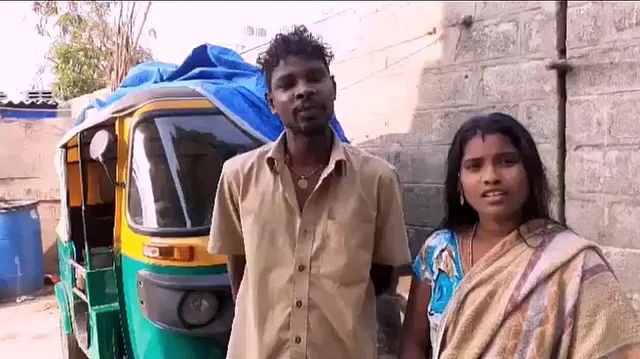 Chinraj, auto driver and his wife