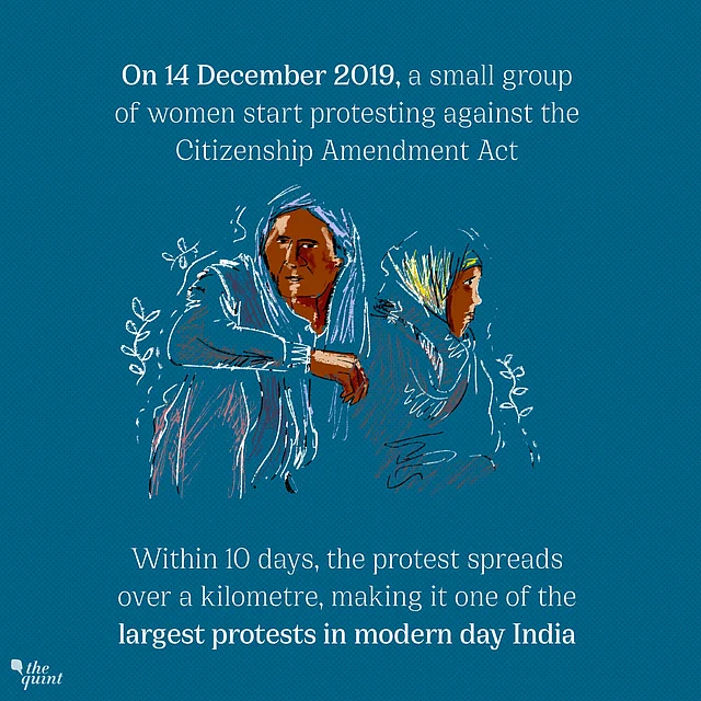 A small group of women begin this historic protest on 14 December 2019