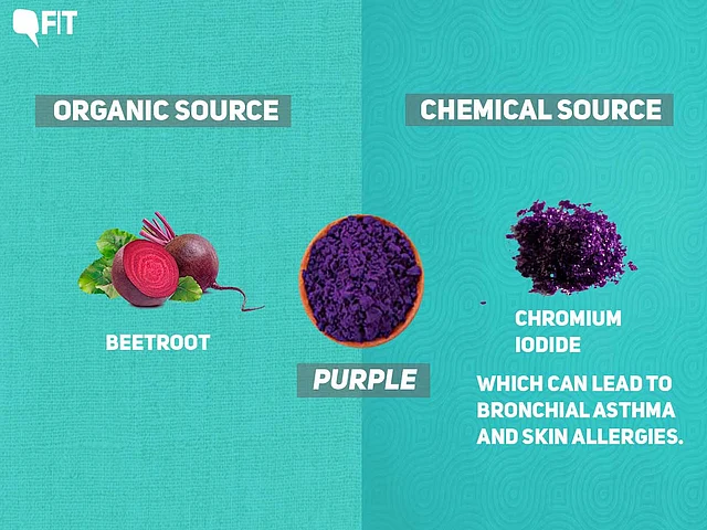 Beetroot was an organic source of making purple colour.