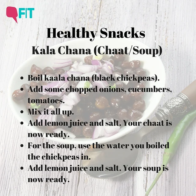 Kaala chana and soup.