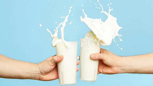 Drink milk at any time.