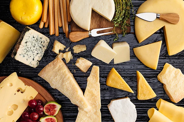 Opt for fresh mozzarella or cheeses marked low-sodium.
