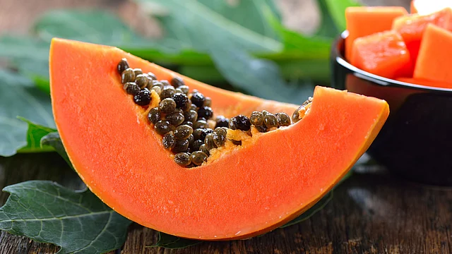 Papaya contains papain which is excellent for the skin. 