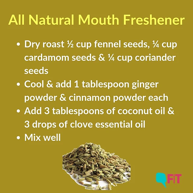 This mouth freshner kills bacteria that cause yellowing of teeth.