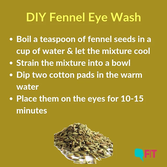 This eye wash also soothes itchy eyes and puffiness.