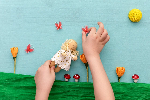 ‘Her favourite doll has a bright smile, a yellow backpack and a curly mop. Much like her.’