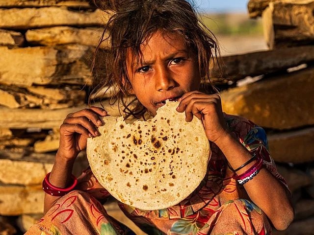 Over 25 lakh persons (including children) die of hunger annually.