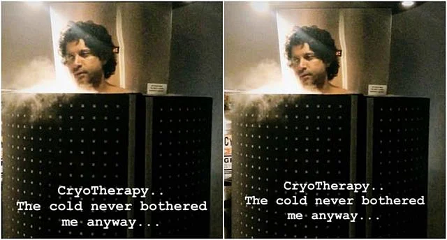 Cryotherapy treatment of Farhan Akhtar