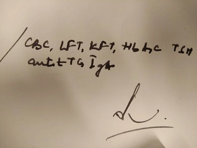 कंप्लीड ब्लड काउंट(CBC), लिवर फंक्शन टेस्ट (LFT), किडनी फंक्शन टेस्ट (KFT), हीमोग्लोबिन A1c (HbA1c), Thyroid-stimulating hormone, Anti-tissue Transglutaminase Antibody and mmunoglobulin A
