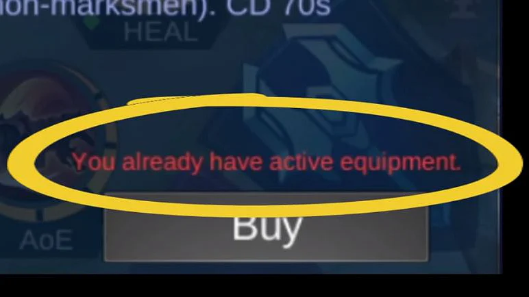 Players can only purchase one active equipment.