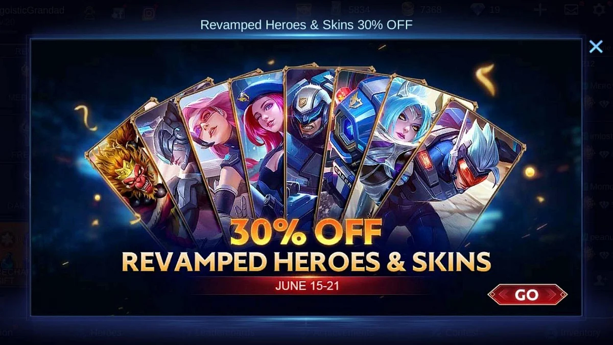 Revamped Heroes and Skins have been released.