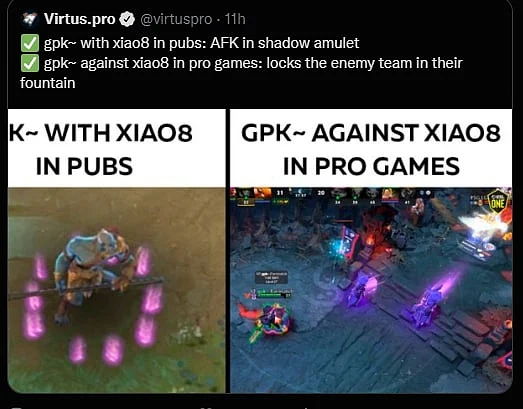 Virtus.pro's deleted tweet.