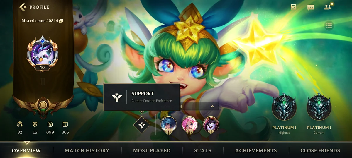 Most proffered role will be shown in your profile.