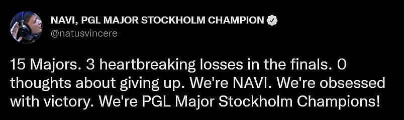NAVI after winning PGL Major Stockholm 2021