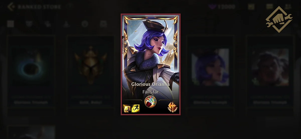 Skin overlay for players above Gold rank.