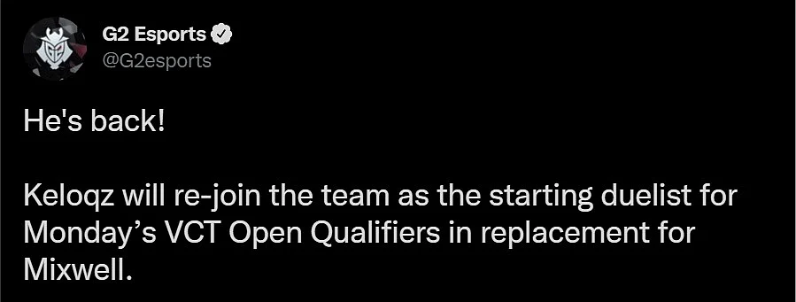 G2 announcing keloqz replacing mixwell