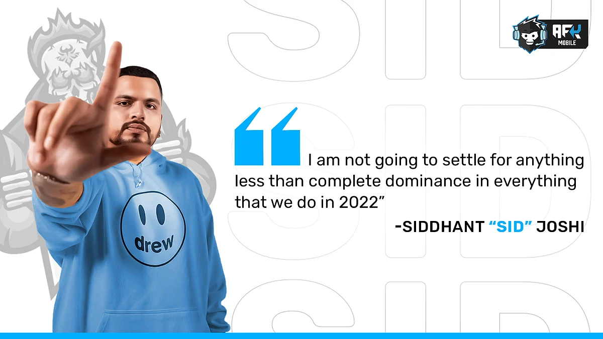 Sid's expectations from 2022 for Team SouL in BGMI