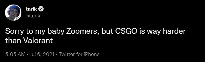 Tarik states that CS:GO is harder than Valorant