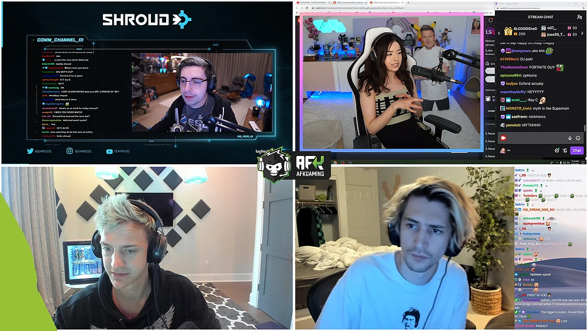 Streamers like Shroud, Pokimane and xQc interact with fans directly, giving the illusion of intimacy. 