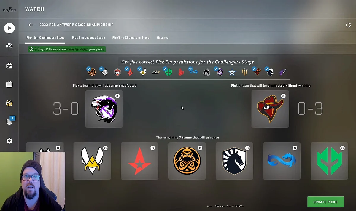 Vince Hill Pick'Em prediction for Challenger Stage of Antwerp Major