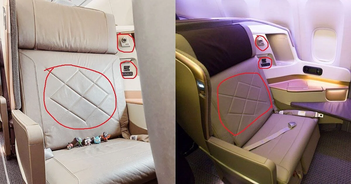 Valve's image compared to the Singapore Airlines seat showcased by Dmarge in its review. 