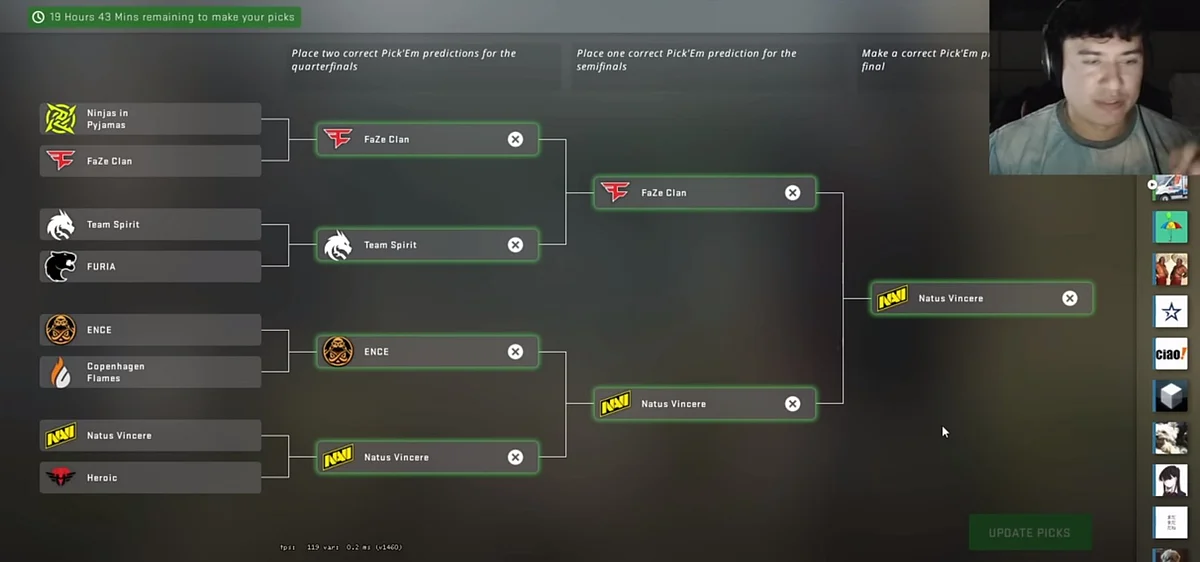 Mauisnake Pick'Em prediction for Playoffs of Antwerp Major