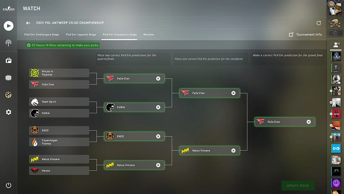 Pimp Pick'Em prediction for Playoffs of Antwerp Major