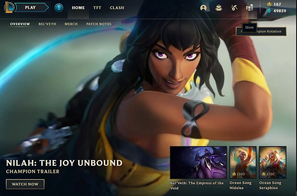 Open League client and go to Store that you see on the right