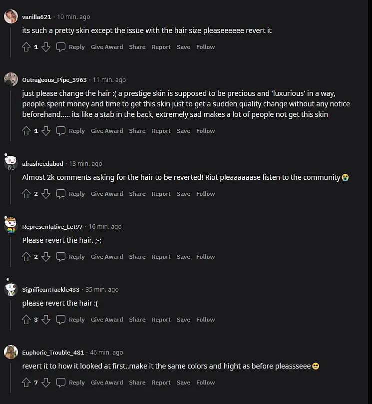 Requests from the players