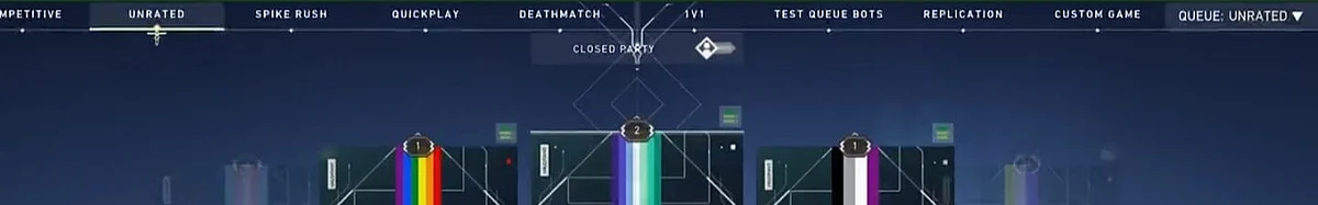 Leaked Valorant lobby screenshots suggested 1v1 and Quick Play Game Mode in development