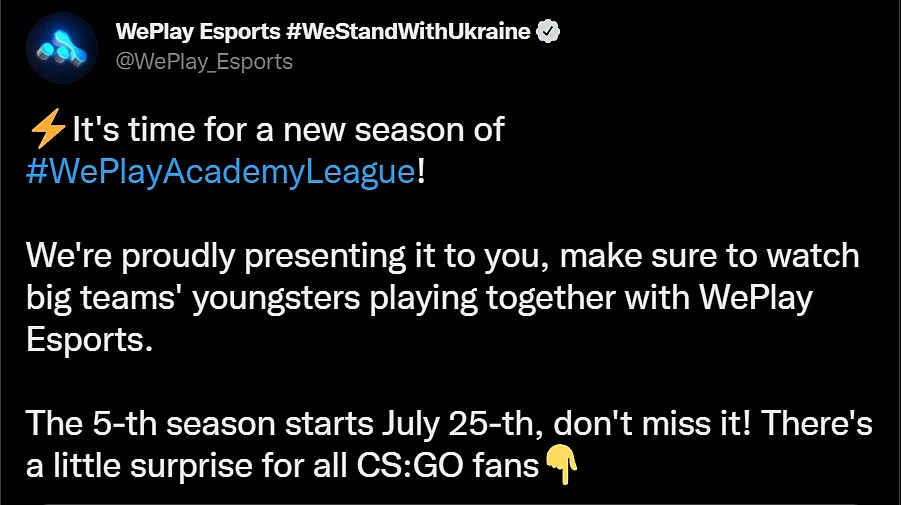 WePlay Esports announces WAL Season 5