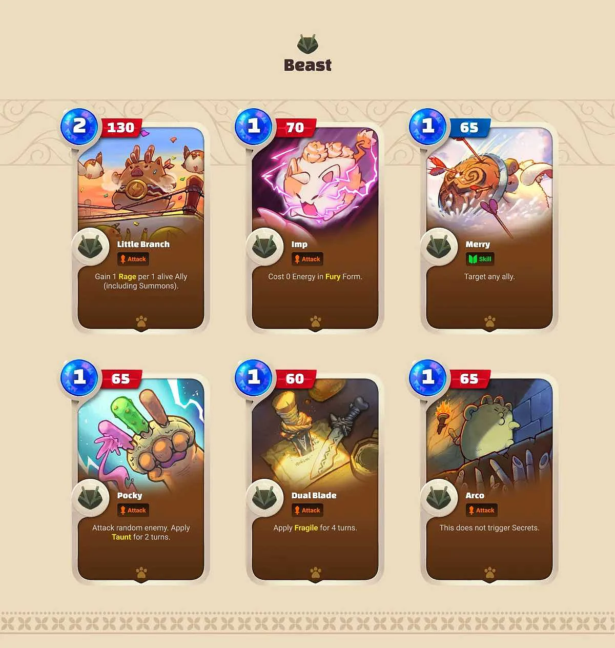 Axie Infinity: Origin (Battle V3) Horn Beast Cards