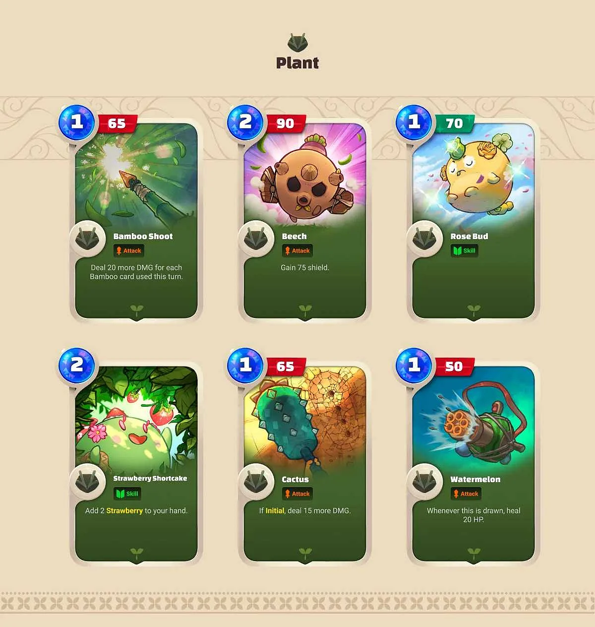 Axie Infinity: Origin (Battle V3) Horn Plant Cards