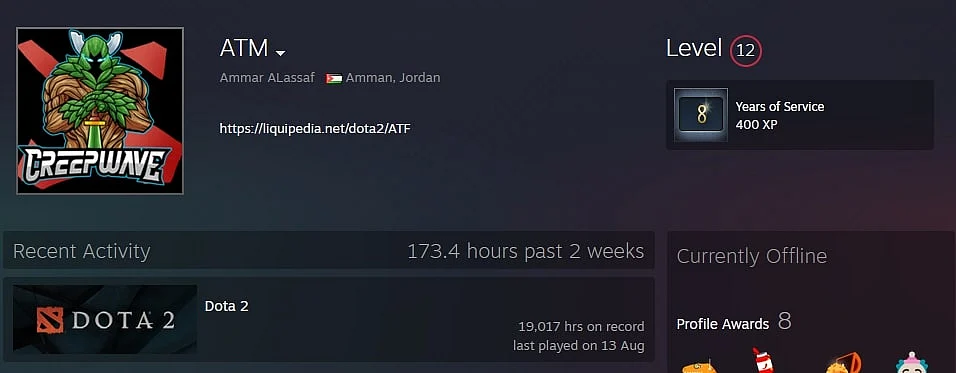 ATF changed his in-game name to ATM on his Stream profile