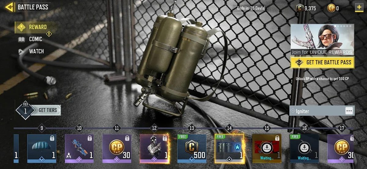 The Igniter BR class can be unlocked at tier 14 of the battle pass.