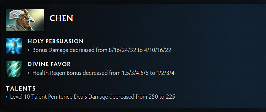 Chen's nerfs in 7.32c