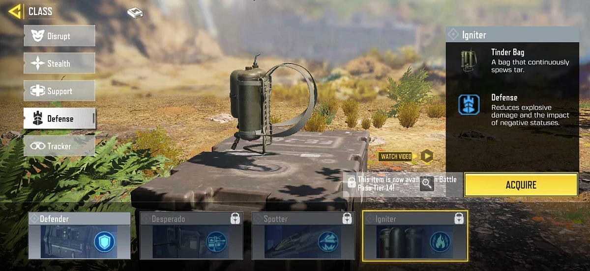 The Igniter BR Class has two abilities. 